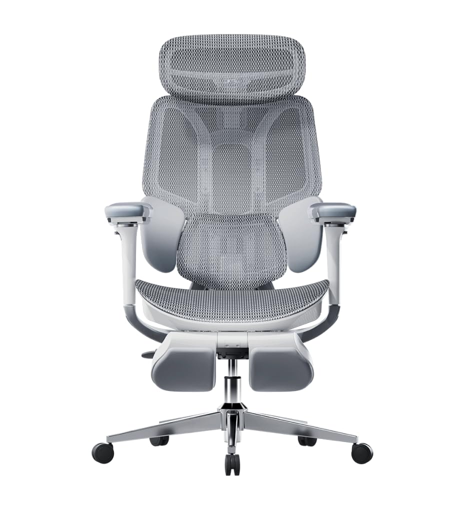 高級品フットレスト付 3Dヘッドレスト オフィスチェア人体工学チェア 