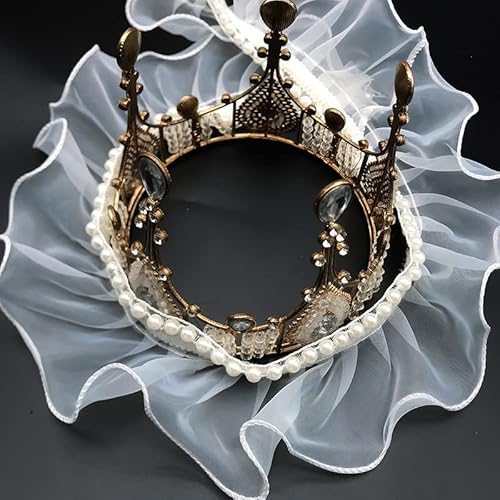 Karmelling 1 Yard White Organza Beaded 3D Ruffled Lace Fabric Trim Pets Dolls Clothes Sewing Guipure Décor,7.5Cm #TOP2