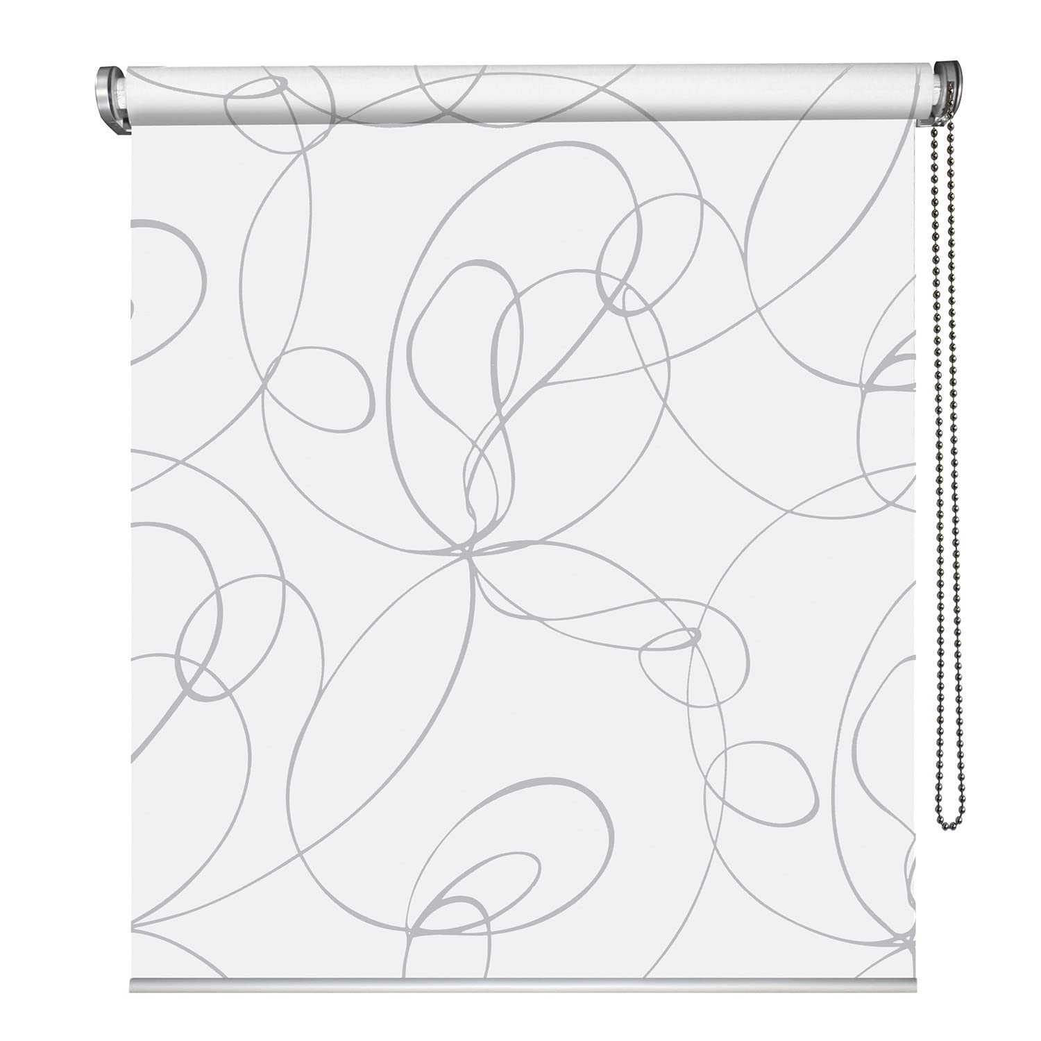 MADECOSTORE Store Enrouleur tamisant Motif Zigzag - Gamme Must - Blanc - L94 x H190cm