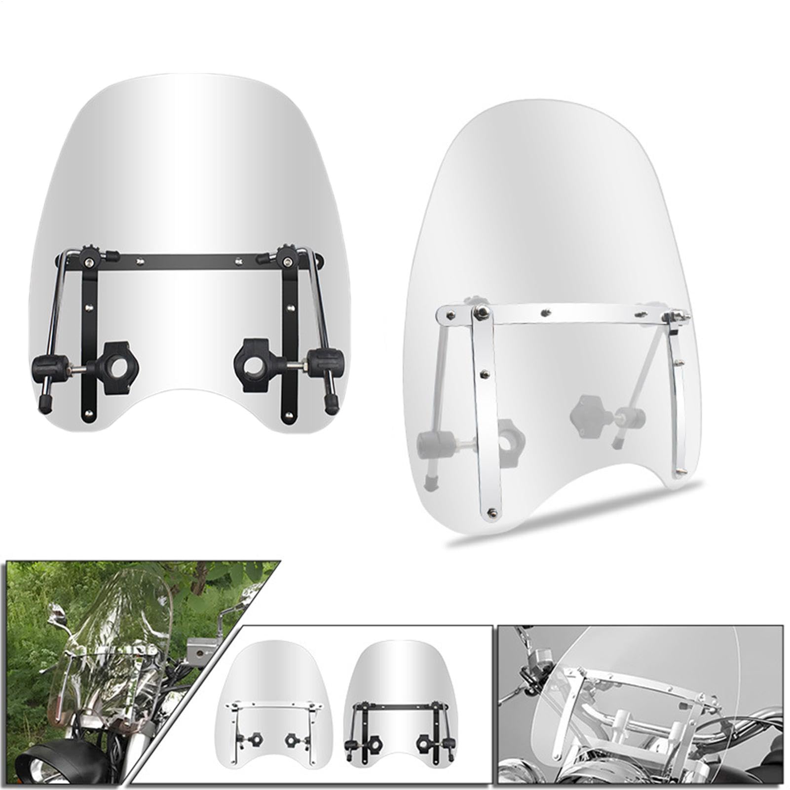 Deflettore Antivento Per Moto, Parabrezza Per Scooter - Parabrezza | Anteriore Trasparente Per Moto,Splitter Antivento Per Zanzariera Anteriore, Parabrezza Per Scooter Con Da Viaggio