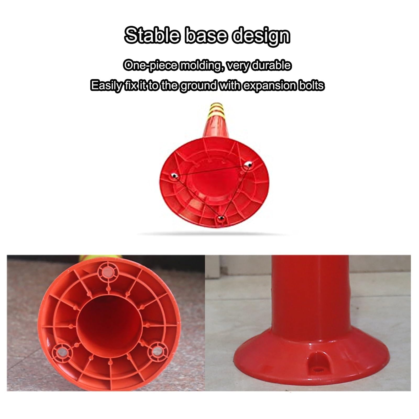 Paletto di sicurezza riflettente per parcheggio, barriera di arresto del traffico, 90 cm/35,4 pollici, rosso, 2 pezzi, per casa, garage, magazzino, decorazione stradale
