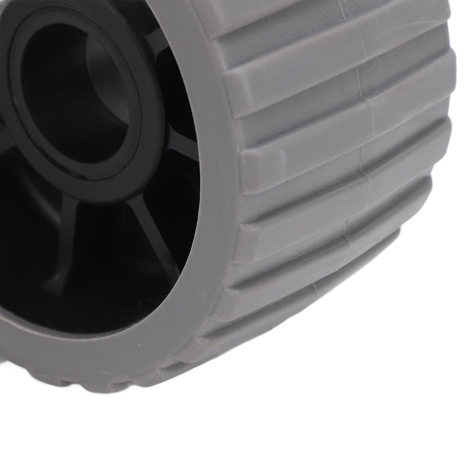 Żebrowany, Odporny na Wysokie Temperatury Wałek Uchylny z Tworzywa Sztucznego do Przyczep do łodzi 125 Mm X 73 Mm X 30 do zastosowań Morskich, Jachtów, 4 szt. (Szary)