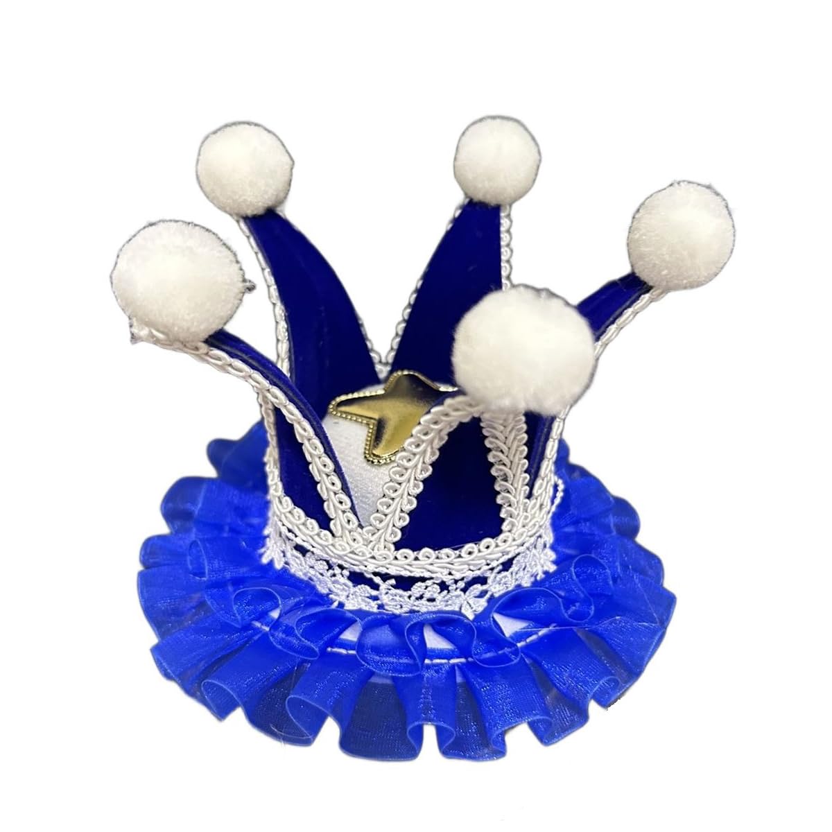 BPURB Women Lolita Circus Clown Hat Jester Mini Top Hat Halloween Costume Headband for Carnival Cosplay Party