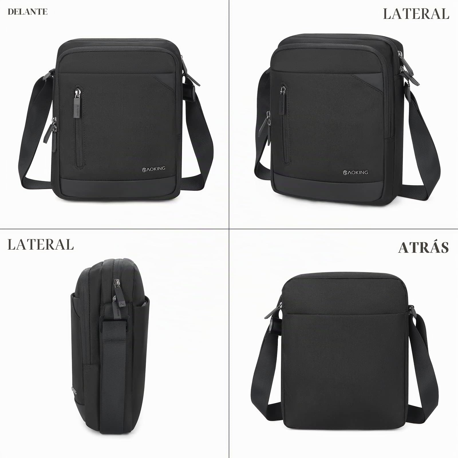 Bolso Bandolera para Tablet iPad de hasta 11 Pulgadas, Bolso de Hombro, Bolso Cruzado, Antirrobo, Resistente al Agua