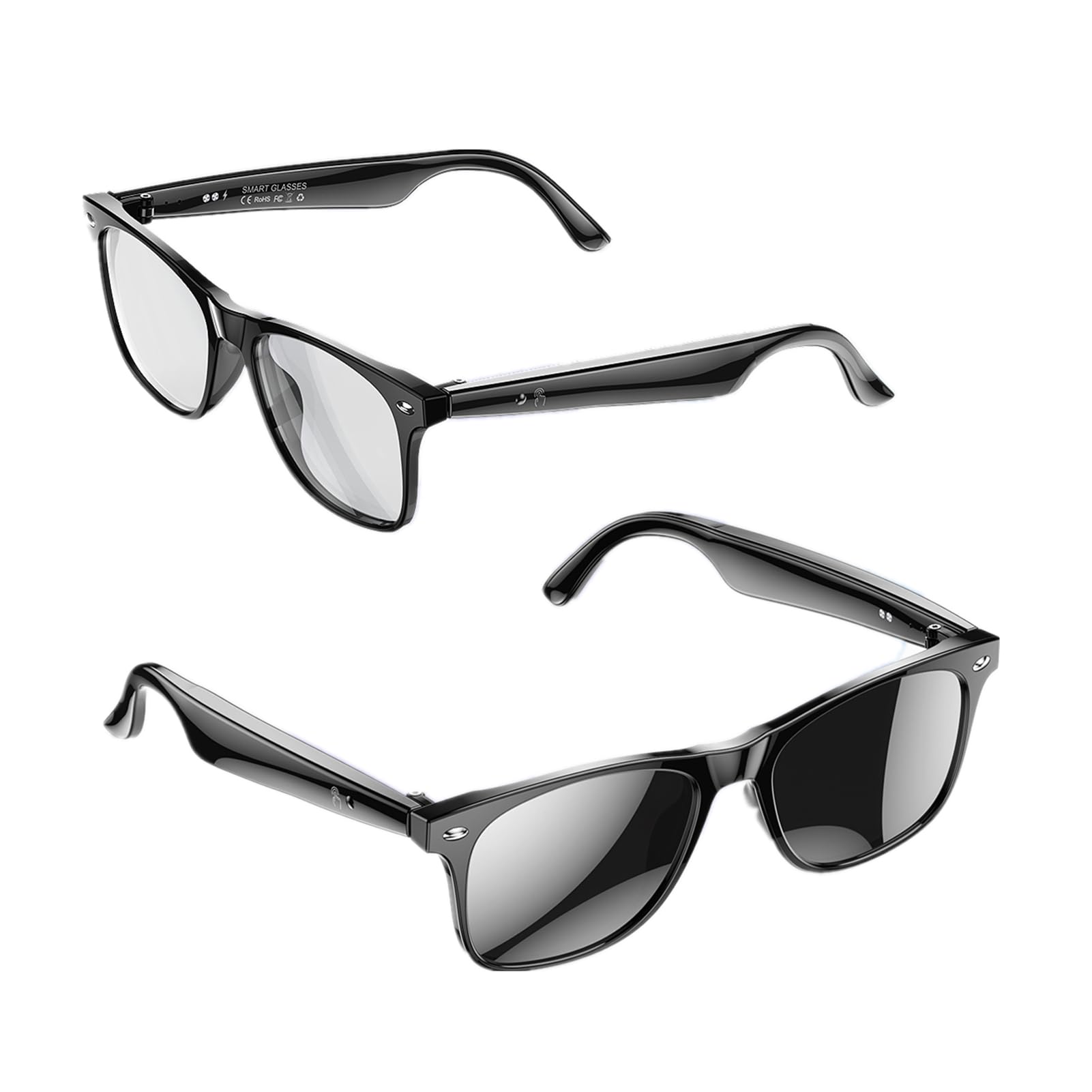 Smart Glasses, AI Bluetooth Glasses for Men Women with Speaker, 163 Languages Translation, Anti Blue Light Sunglasses, 10 Hours Music Play & Long Battery Life