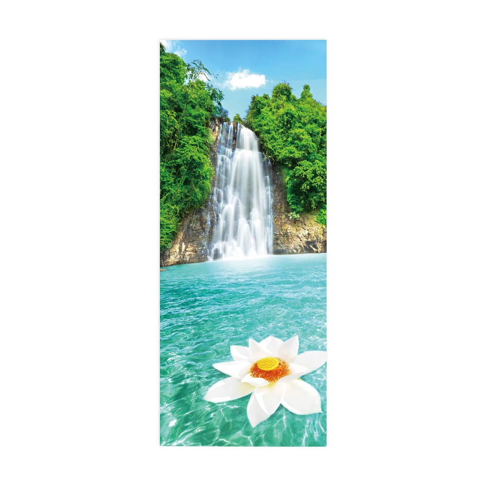 Poster autocollant porte cascade 3D pour une ambiance nature dans la chambre