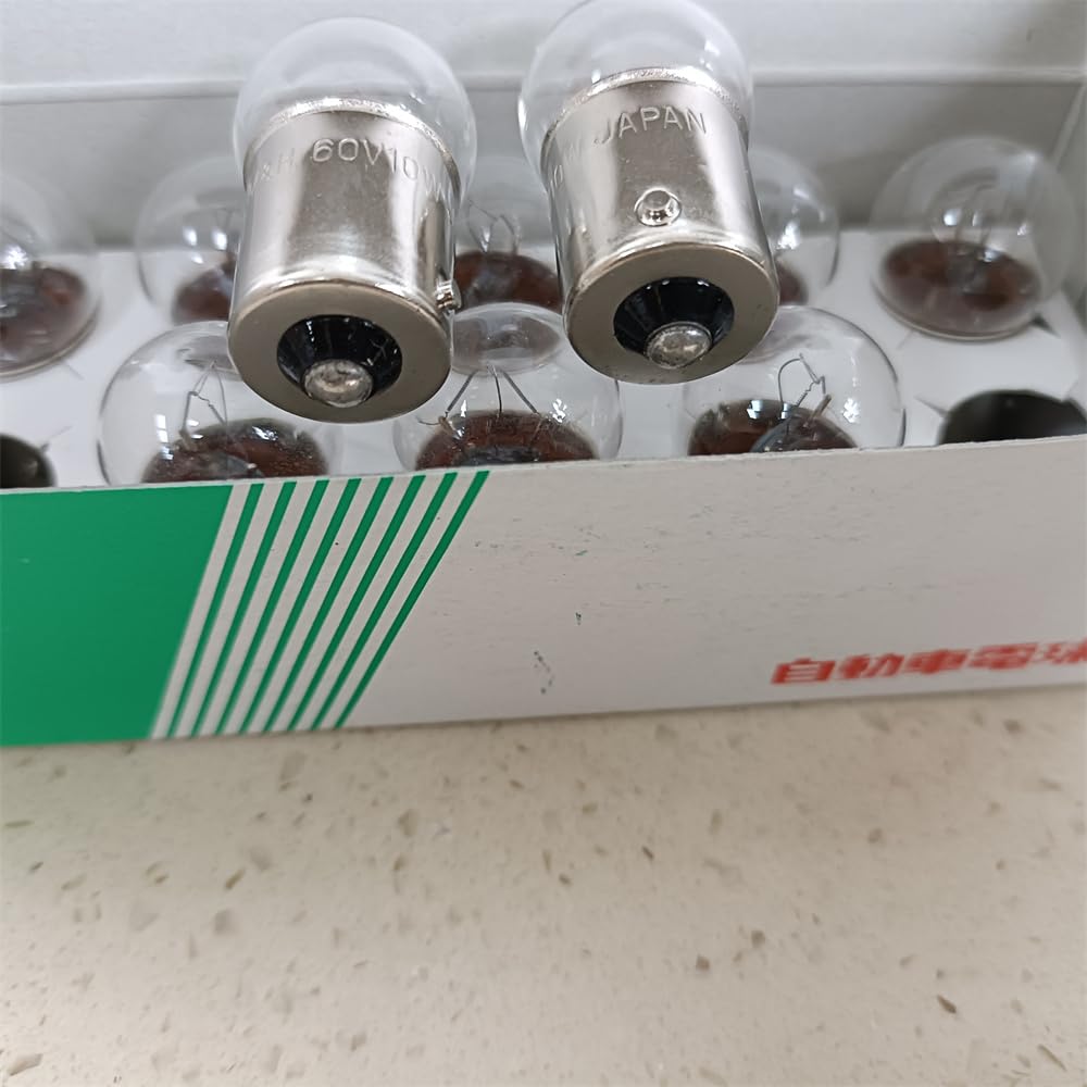 Nichiyu TCM - Lampadina di retromarcia per carrello elevatore elettrico giapponese MH 5268A 5768A 1156 BA15S 48V 60V 10W Nichiyu TCM lampada di retromarcia Komatsu 48 60 Volt (BA15S 60V 10W, 10