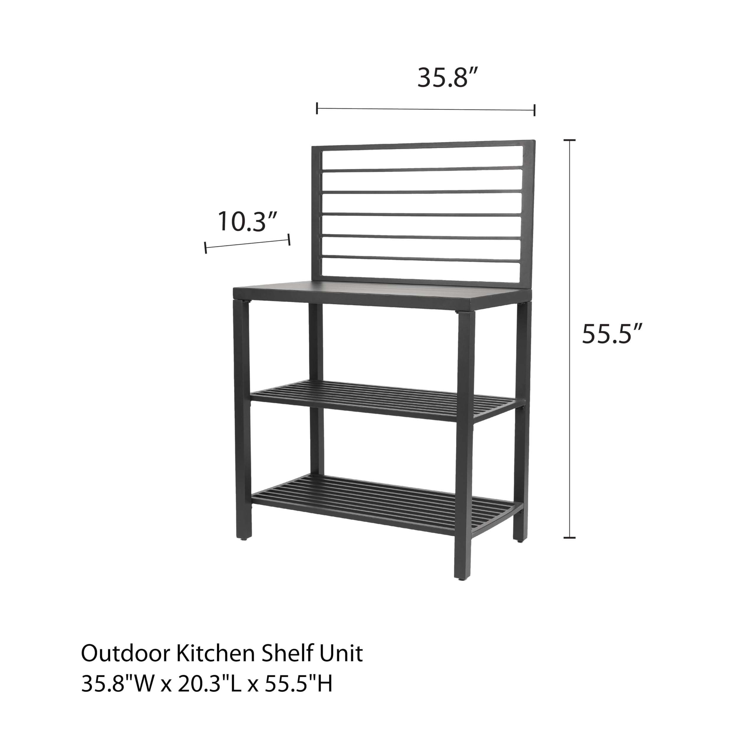 RTS Home Accents Outdoor Kitchen with Shelves