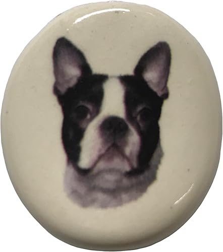 Ceramic Smoke Stone Hand Rolled Unfiltered Cigarette Holder Boston Terrier