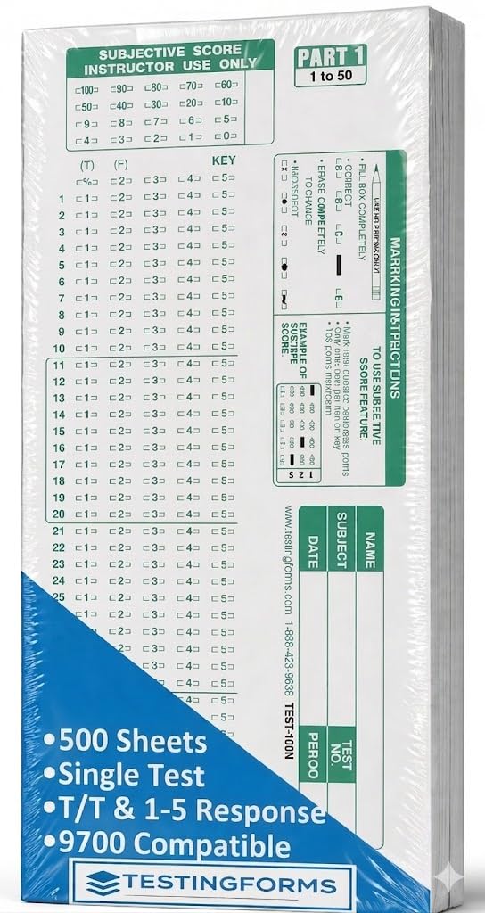 testingforms TEST-100N 882 NE Numeric Compatible Testing Forms (500 Pack)-picture-11