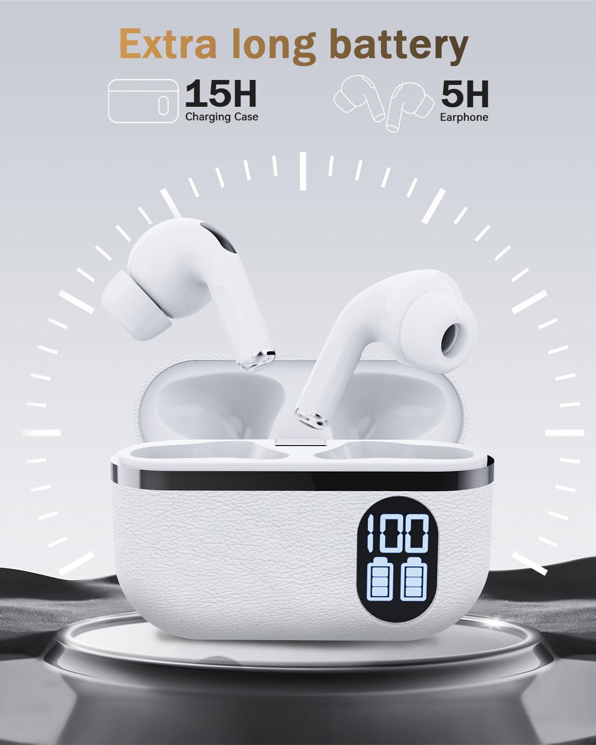 Traducteur Vocal Instantané AI - 164 Langues - Écouteurs 3-en-1 Bluetooth 5.3 - 48H Autonomie - Voyage