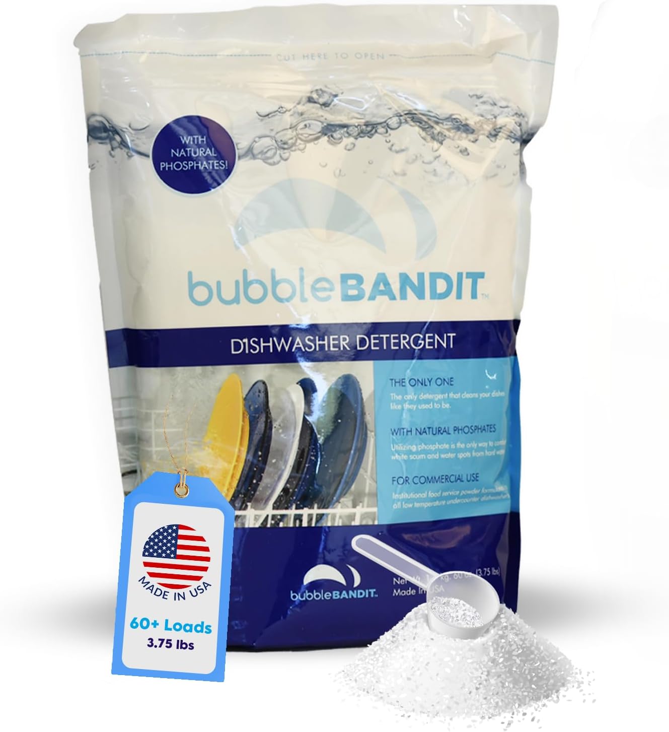 Bubble Bandit Dishwasher Powder Detergent with Phosphate