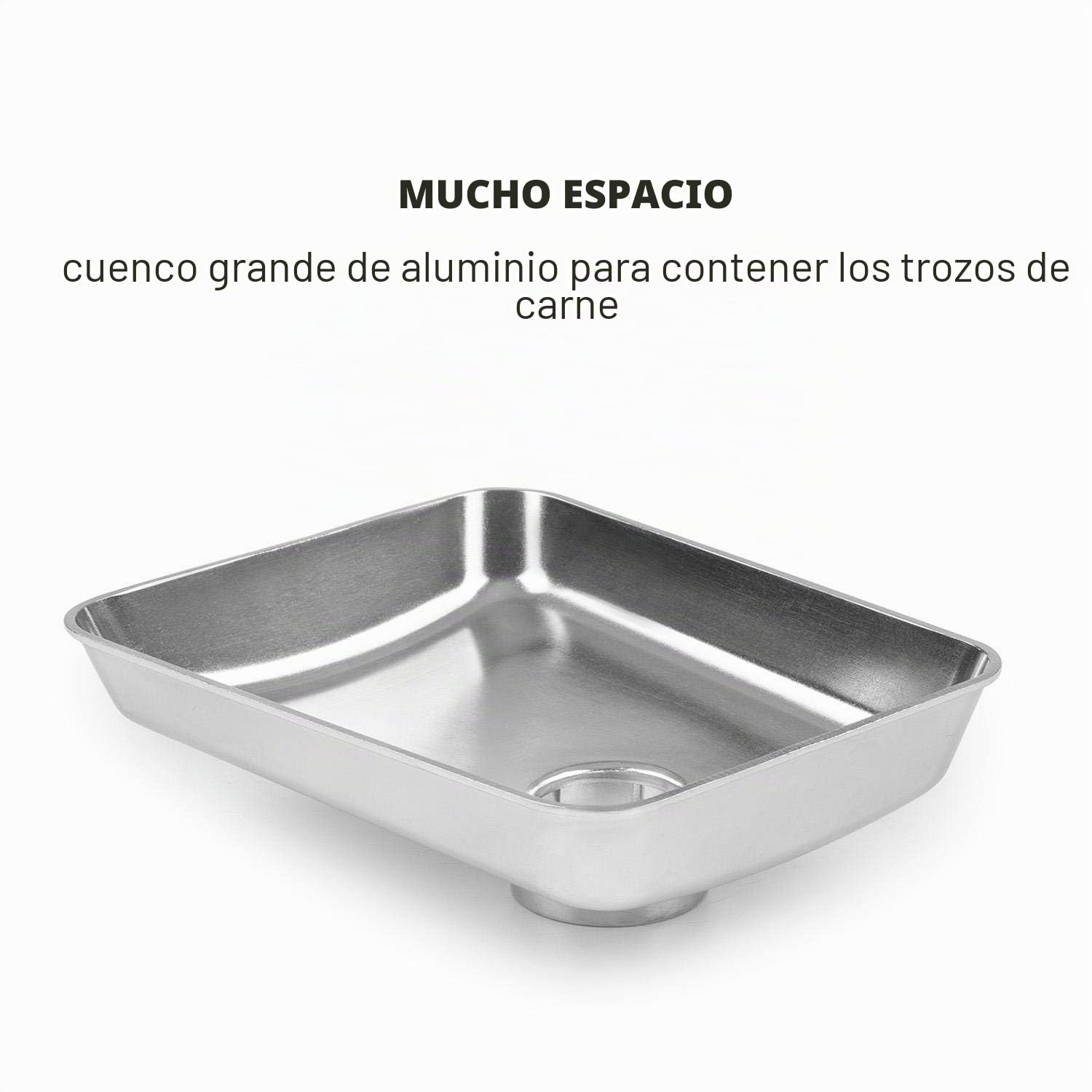 Klarstein Kraftprotz Picadora - Picadora de carne eléctrica, 700 W de potencia, 2 velocidades, Marcha atrás, Cuchilla de acero inoxidable, Gran bandeja de aluminio, Set de accesorios, Negro