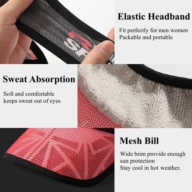 Image of Sport Sun Visor Hats for Men Women Headsweats Sunvisor Cap for Men Women Sun Visors for Running, Golf, Tennis, Softball