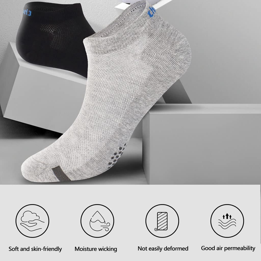 Confezione da 6 Paia Uomini Calzini Eleganti Massaggio Al Grafene Cotone Premium Calzini Assorbimento Dell'umidità per la Casa, Il Trekking, L'esterno