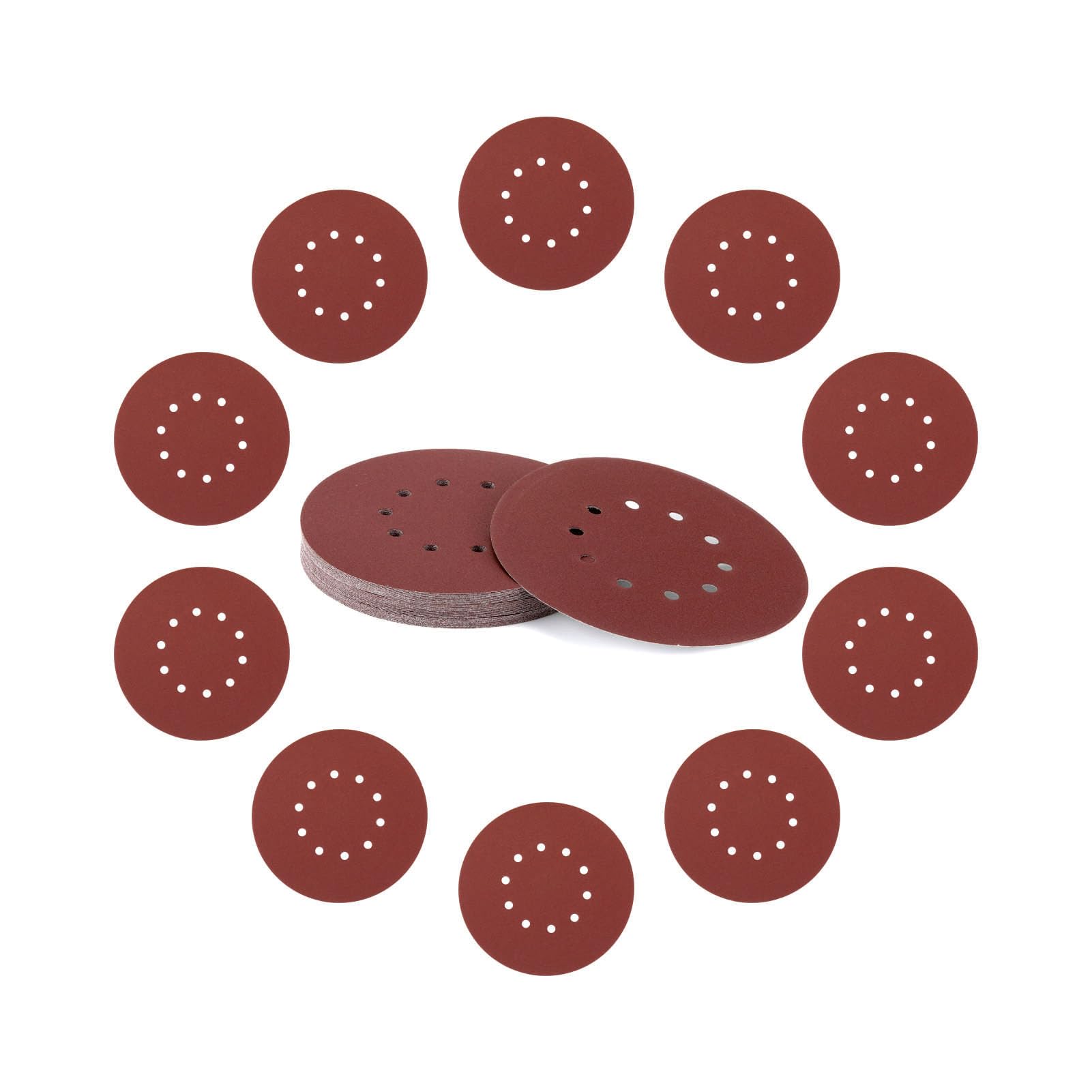 35 Piezas Discos para lijas 225mm Papel de Lija con 10 Agujeros Hojas de Lija para Lijadora Orbital Excéntrica Grano 240