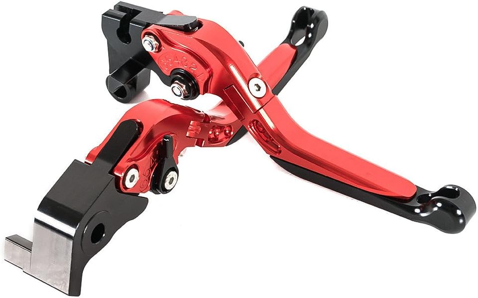 For Honda VFR800/F 2002-2018 For Honda CBF1000 2006-2009 Motorcycle Accessories CNC Racing Adjustable Foldable Extendable Motorbike Brakes Clutch Levers (Red)