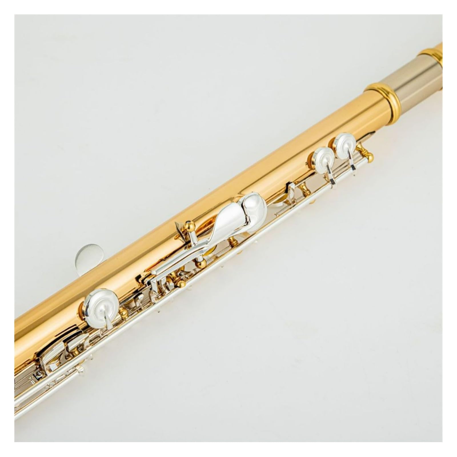 Set di flauti, Strumento a fiato, Flauto Standard in Do, 17 Fori, Corpo in Bronzo Dorato Francese.,