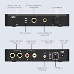Topping A50 III NFCA Amplificateur d'écoute, RCA/TRS Entrée HiFi Amplificateur d'écouteur, 4.4mm/6.35mm 3 Paramètres de gain, 3500mW*2 amplificateur d'écouteur, Home Audio HPA avec 12V Déclencheur (Noir)