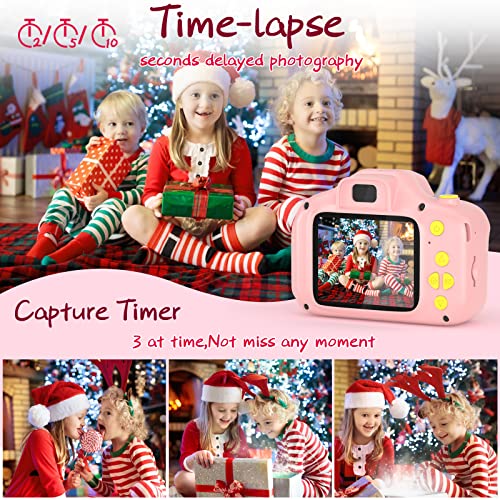 Vatenic Kids Toys Birthday For 3-10 Year Old Boys Girls, Kids Camera 1080P 2Inch Hd Children Digital Cameras For Girls,Toddler Camera For 3-9 Year Old Boy (With 32G Sd Card) (Pink) #TOP3