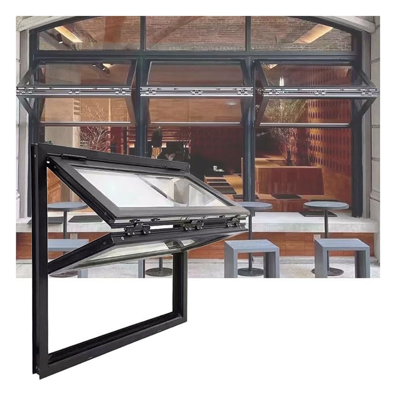 Ventana de concesión plegable, empotrada y deslizante hacia arriba, ventana de servicio ventilada para food trucks, cobertizos, cocinas domésticas y pequeños cafés.