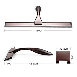 Hiware All-Purpose Shower Squeegee for Shower Doors, Bathroom, Window and Car Glass - Bronze, Stainless Steel, 14 Inches