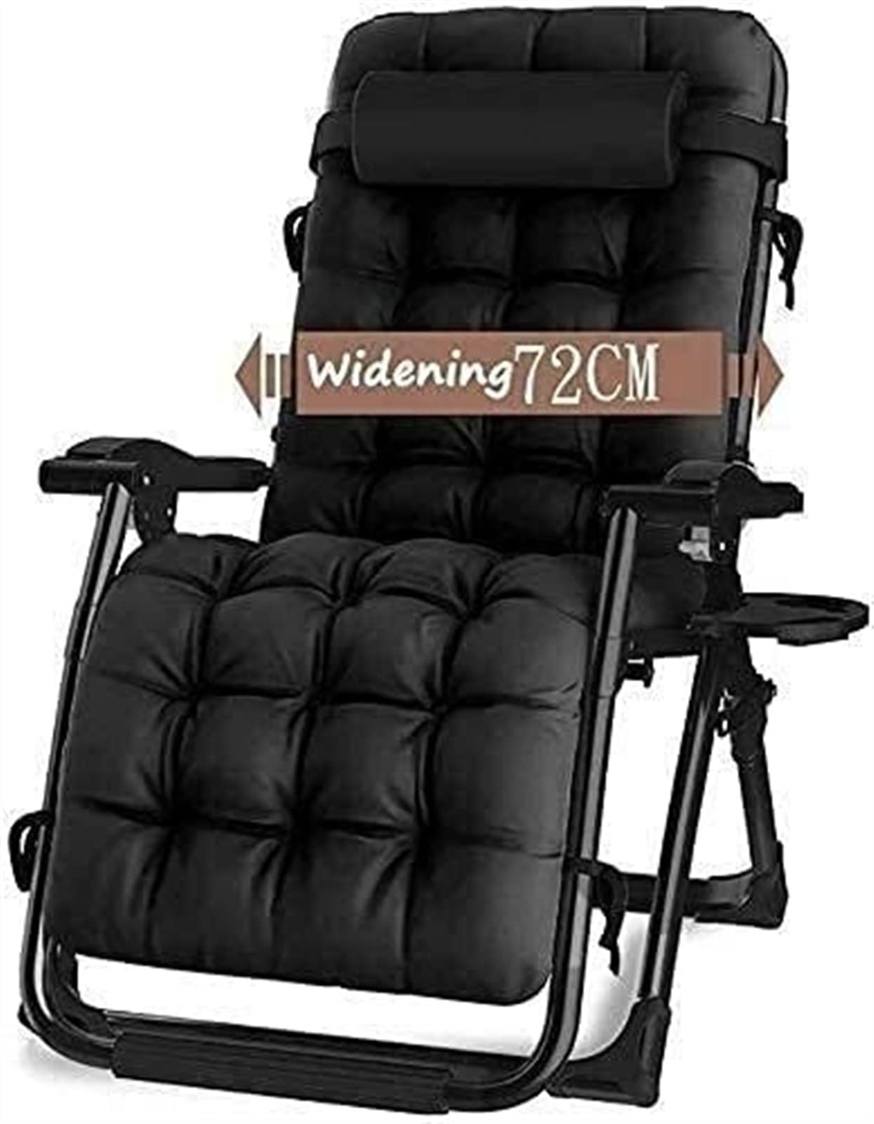 Chaises longues inclinables avec porte-gobelet Safehappy et housses amovibles pour jardin