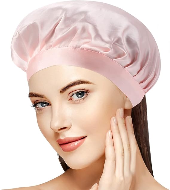 Amazon Nimoni ナイトキャップ シルク ヘアキャップ お休みキャップ 摩擦軽減 枝毛防止 保湿美髪 紐付き サイズ調整可能 ロングヘア ショートヘア 対応 ヘアキャップ 就寝用 産後用 ヘアケア コーム付き バレンタインデープレゼント ヘアバンド ターバン 通販