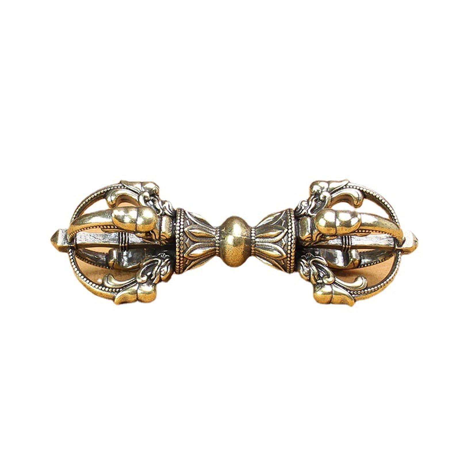 NBKLSWSUI Handmade Brass Vajra Mini Sculpture For Men's Office Desk&man Cave Vintage Decor Unique Feng Shui