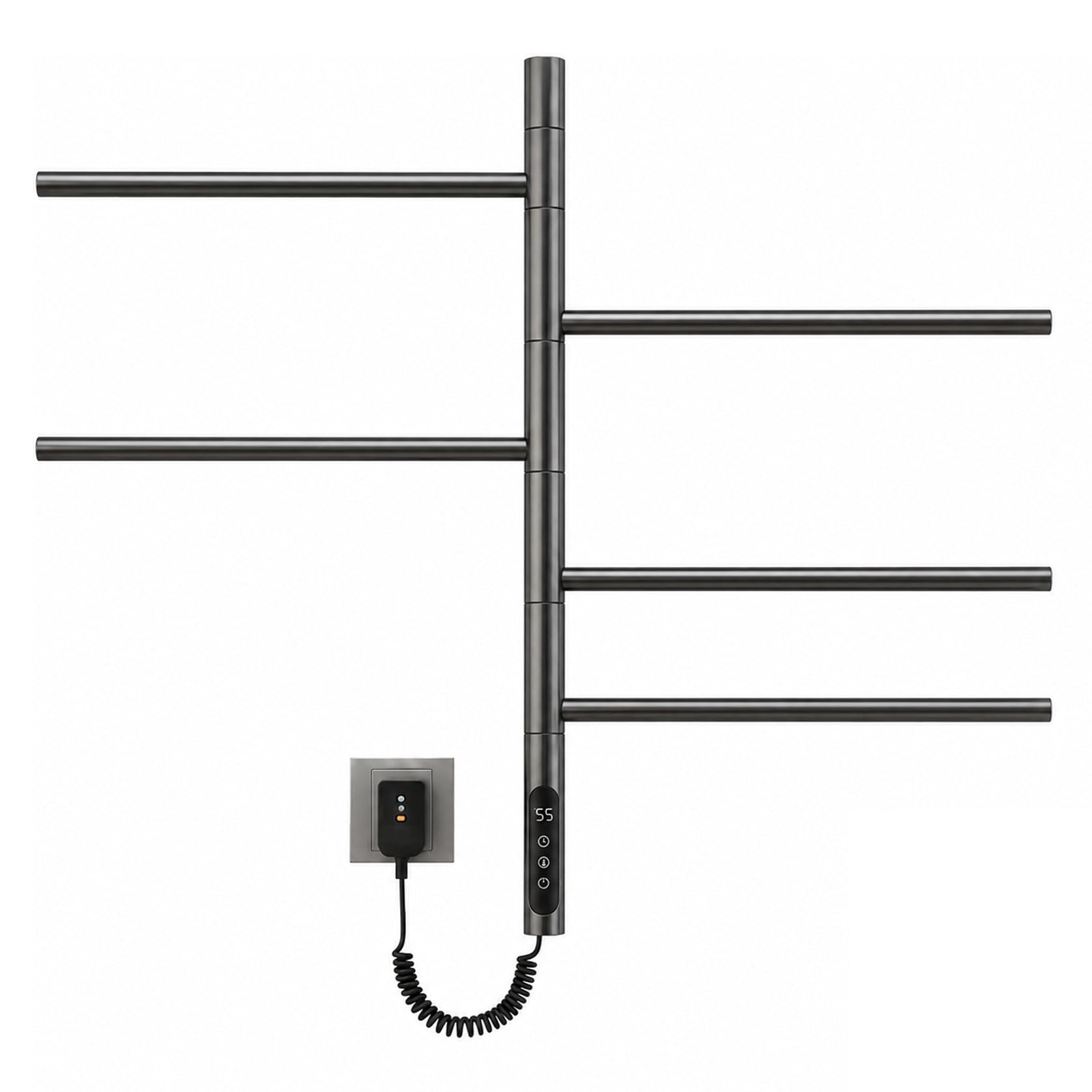 BANGBANGJI Scaldasalviette Elettrico WiFi Smart per Bagni di Hotel Black