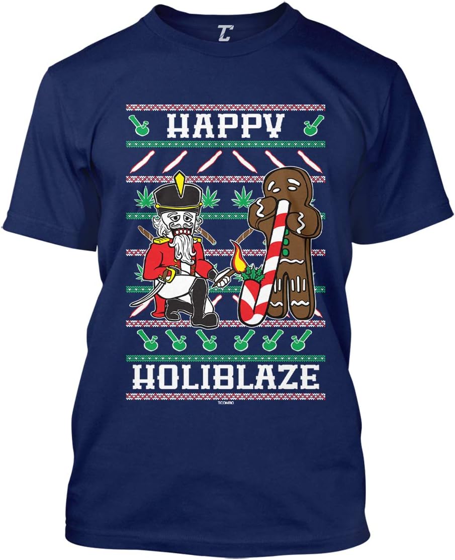 Tcombo Happy Holiblaze - Xmas Christmas 420 Party Men's T-Shirt