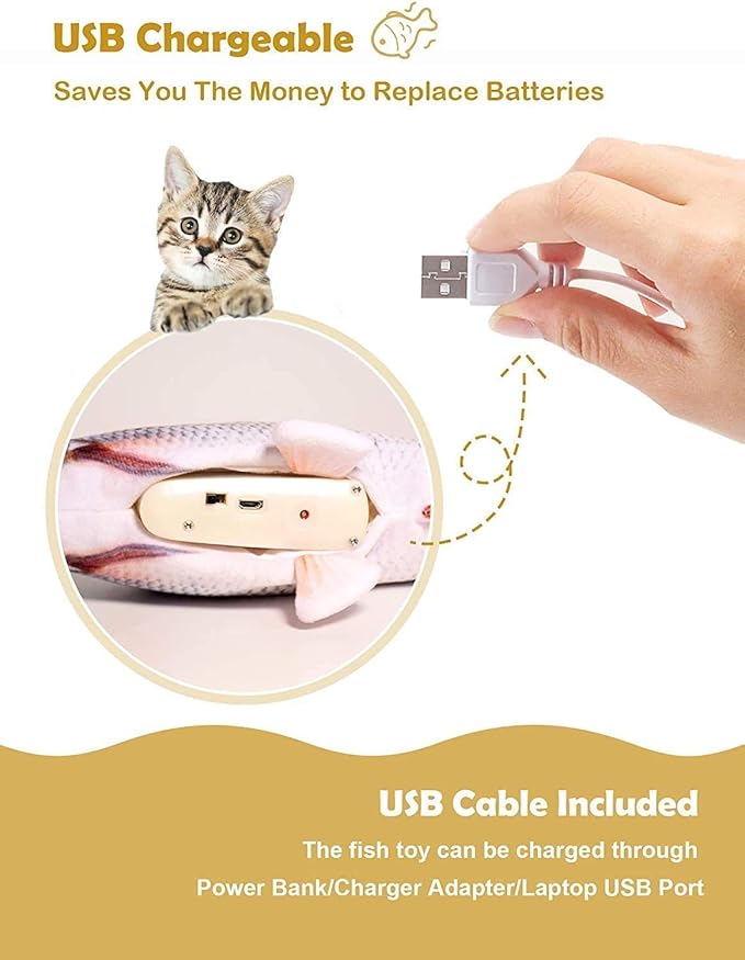 Laucentral Jouet Chat Jouets Poisson Electronique Simulation Realiste Jouet Pour Chat Poisson Qui Bouge Jouet Chaton Rechargeable Usb Avec 2 Cataire Jouet A Macher Interactif Pour Cha Amazon Fr Animalerie
