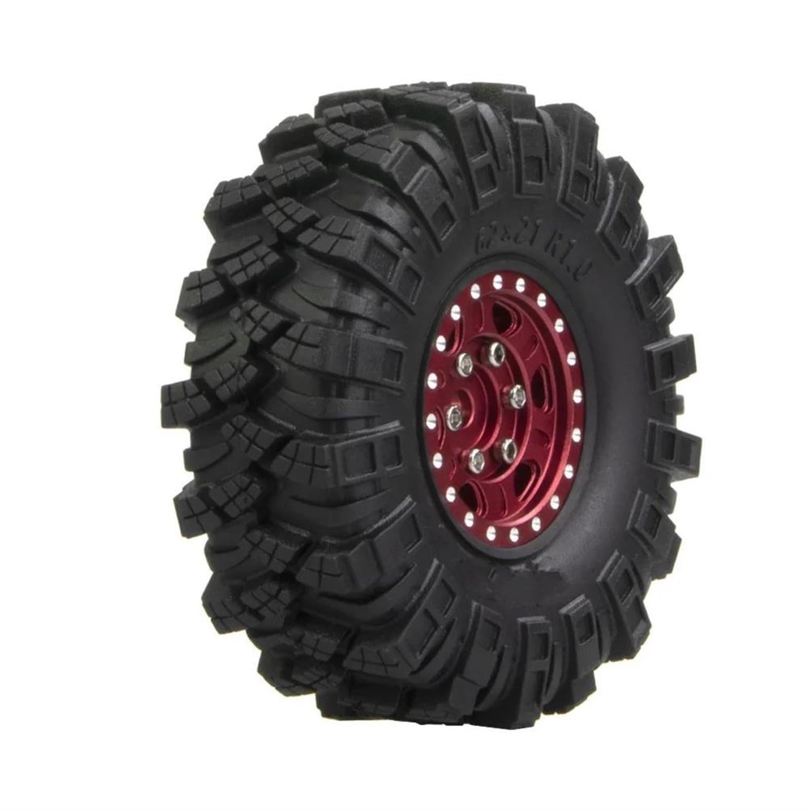 RC Pneus Jante Compatible avec SCX24 pour AX24 pour TRX4M pour FCX24 1/24 RC Voiture sur Chenilles 4 Pièces 62x21mm 1.0 Pouces Jeu De Pneus De Jante De Roue À Billes en Métal