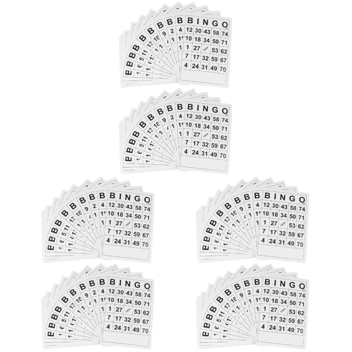TOYANDONA 360pcs Accessories Papers Easy Funny Read White Games Party Disposable Jumbo Gathering Game Card Family Interesting Adults Bingo Paper Classic Books Kids for Regal
