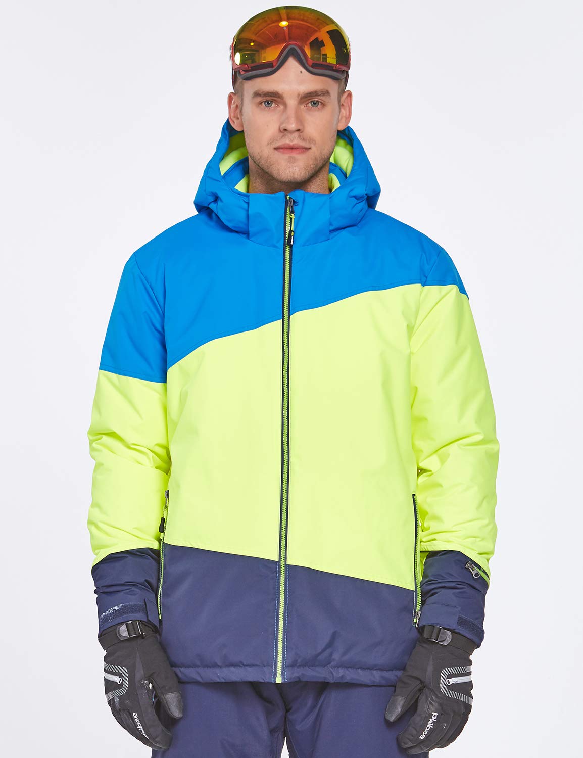 Phibee Mens Outdoor Waterproof Windproof Fleece Warm Ski Jacket