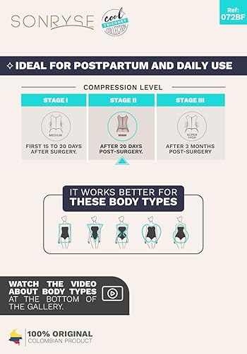 Miniatura 4 de Sonryse Pantalones cortos moldeadores de cintura alta para mujer, fajas colombianas