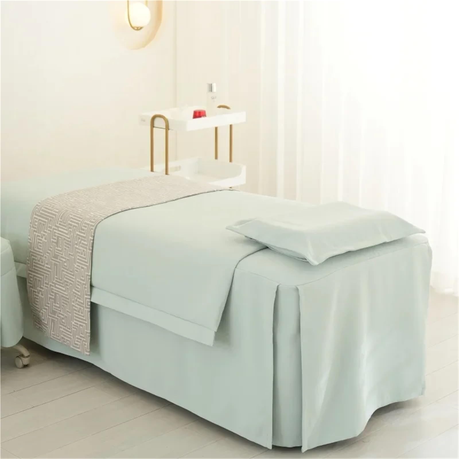 Beauty-Salon Bettbezug-Sets 4-teiliges Schönheits-Tagesdecke-Schönheitssalon-Massage-Bettlaken-Set, Physiotherapie-Bett, vierteiliges Bettbezug-Set