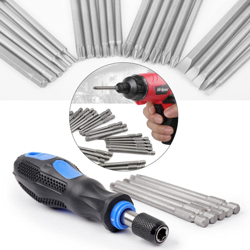 24 in 1 Cacciavite esteso Bit Set CR-V 1/4 "Multi-funzione Phillips Hex Torx Torx Cacciavite elettrico con maniglia autobloccante