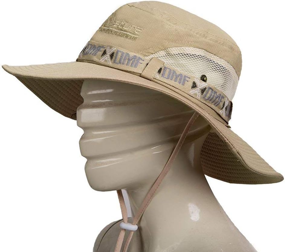 Outdoor Hunting Hat Wide Brim Summer Hat Adjustable Packable Breathable Polyester with Mesh.UPF 50 Protection for Men & Women