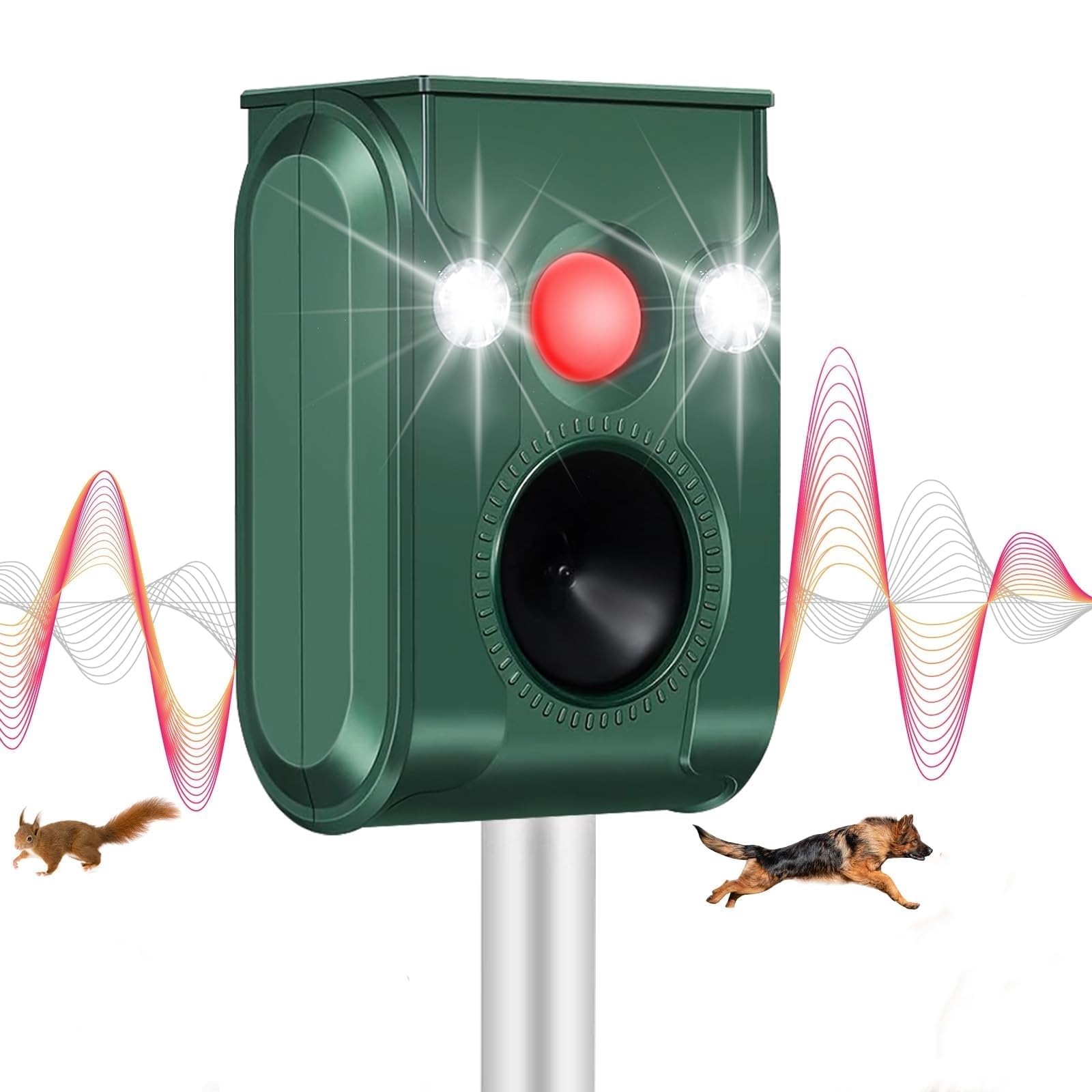 Cat Repellent Outdoor, Solar Ultrasonic Animal Repeller with Motion Sensor Flash Lights Waterproof Deer Repellent Devices Skunk Raccoon Squirrel Dog Cat Deterrent Outdoor for Garden Yard-image-49
