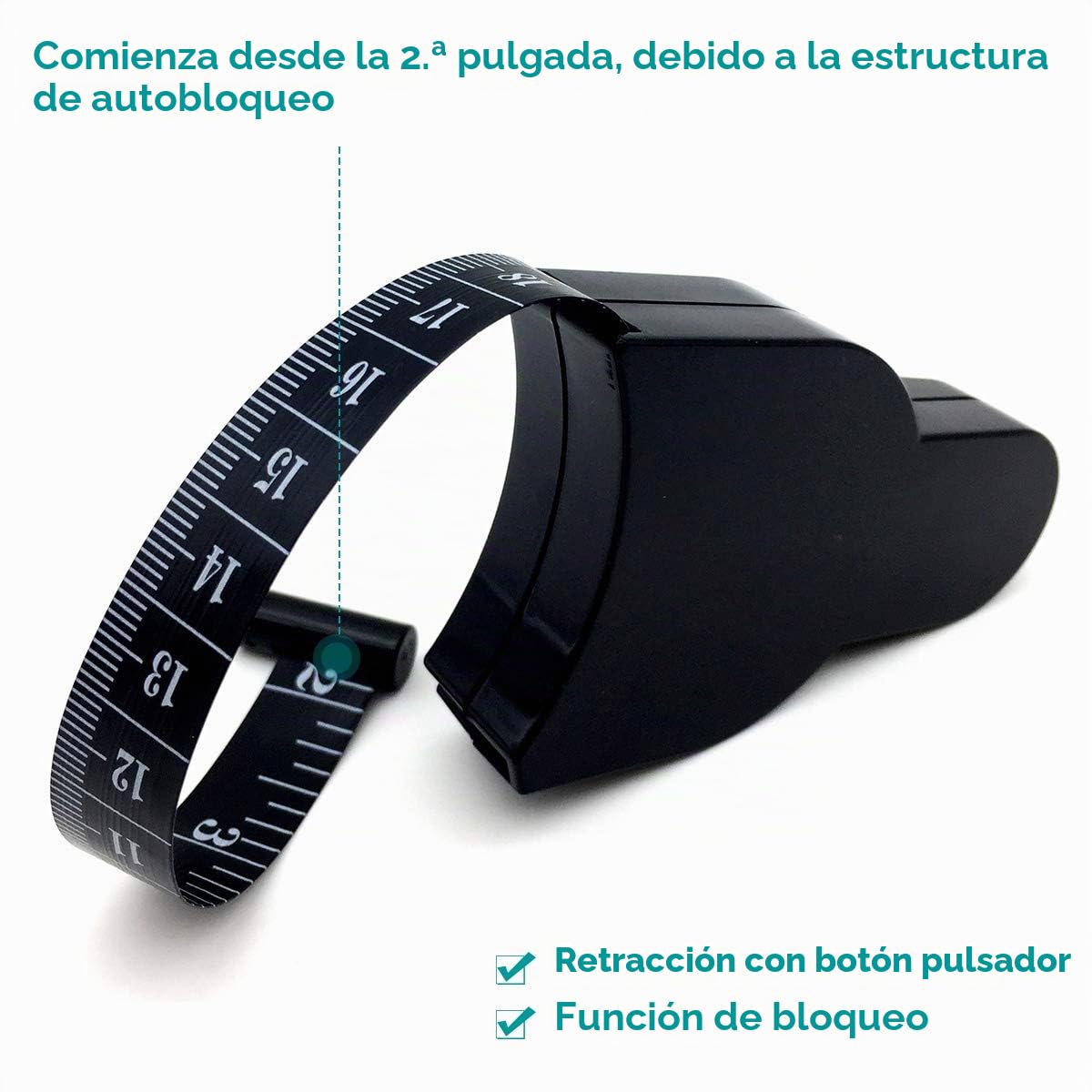 Cinta Métrica Retráctil para el Cuerpo con Botón y Bloqueo - Herramienta de Medición Precisa para Fitness y Uso Personal - Mide Cintura Pecho Caderas Brazos y Muslos - Cinta Auto-Bloqueante