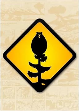 Art Poster Decor Unframed Yellow Danger Warning Signs Wild Animals Print Posters Wall Art Minimalist Modern Canvas Painting Decor FramelessJ,40x60cm
