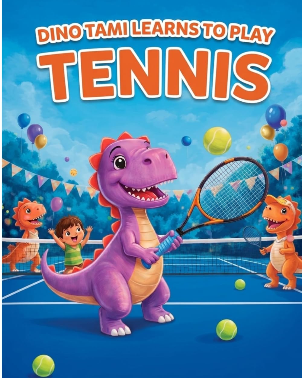 Dino Tami Learns to Play Tennis: A heartwarming picture book about family, exercise, and joy
