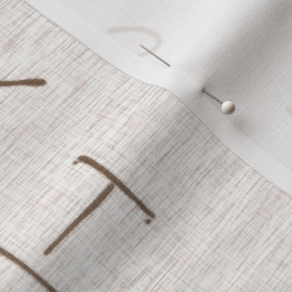 Spoonflower Fabric - Soft Brown Cattle Cow Ranch Farm Brand Beige Animal Printed on Petal Cotton Fabric by The Yard - Sewing Quilting Apparel Crafts Decor