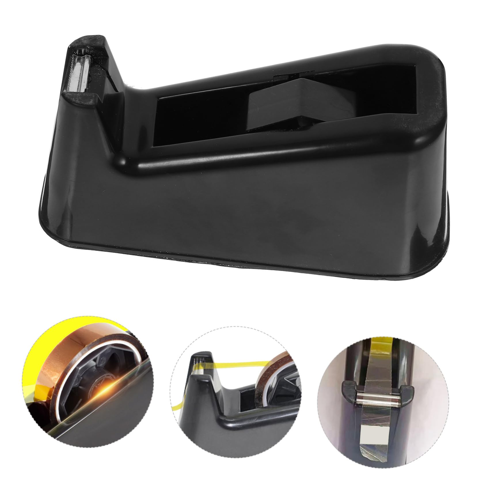 jojofuny 2 Pezzi Dispenser per Nastro Adesivo Portatile Base Antiscivolo Lama Affilata Erogazione Facile per Ufficio Casa Taglierina Compatta in Abs Acciaio Inossidabile