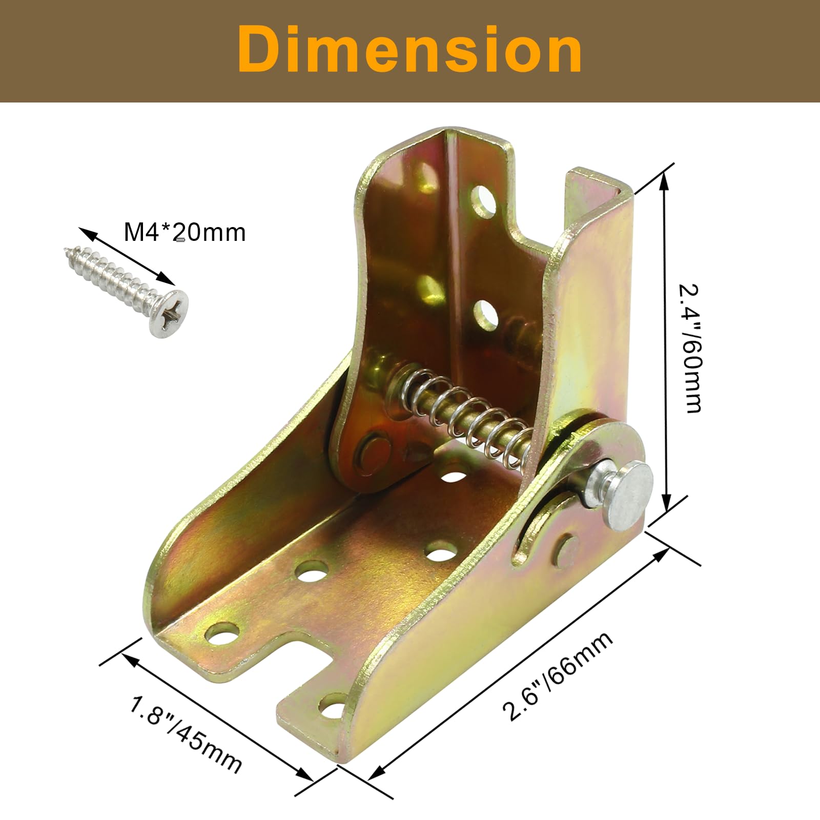 Snapklik.com : Suiwotin 2pcs Folding Hinge Bracket, Self Locking Hinges ...