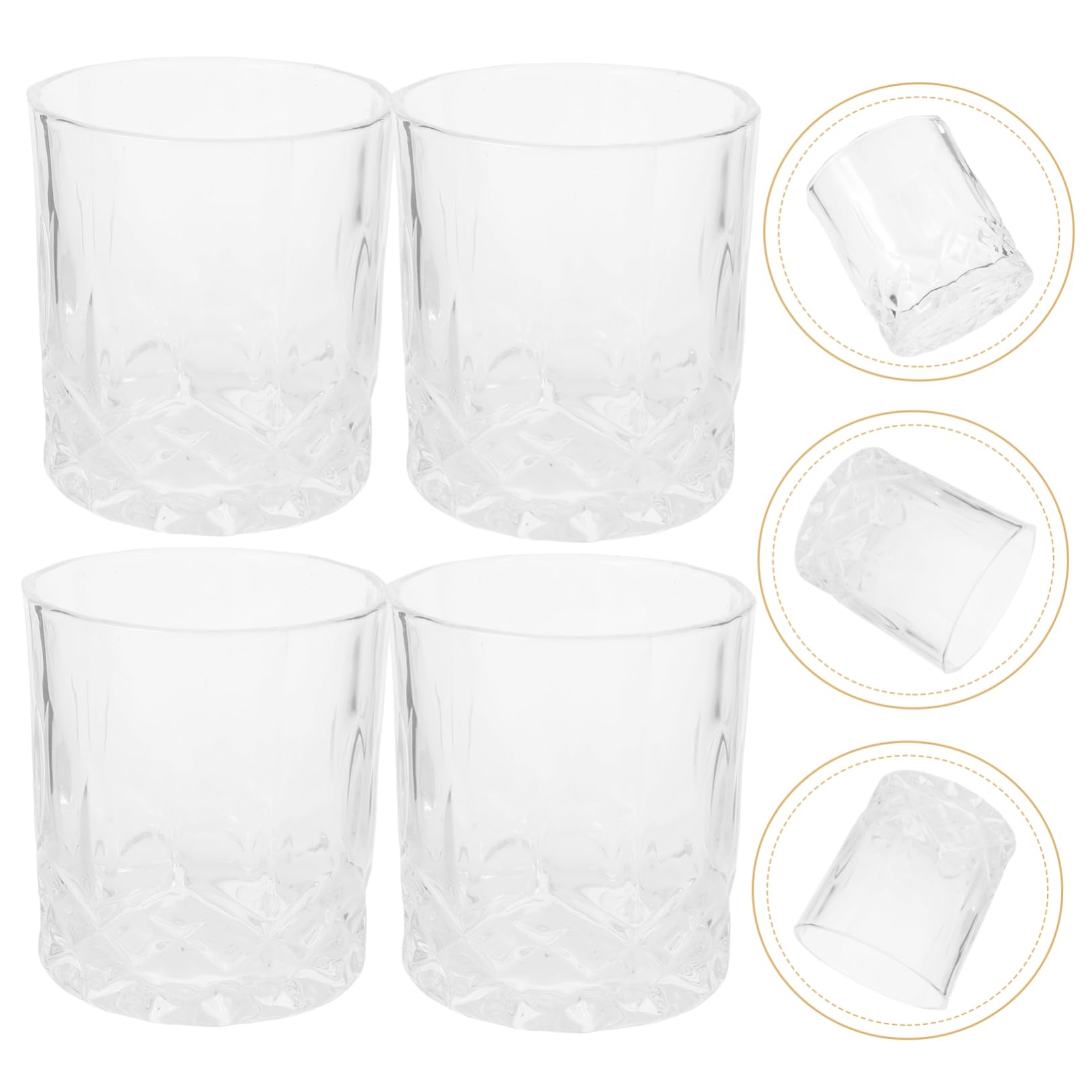 Cabilock 3 Juegos Vaso De Whisky Copas De Vino Flotantes Vasos De Cerveza Bar Vaso Whisky Vasos Para Whisky Copa De Vino Delicada Taza De Whisky Multifunción Vidrio Transparent 4 Uds * 3