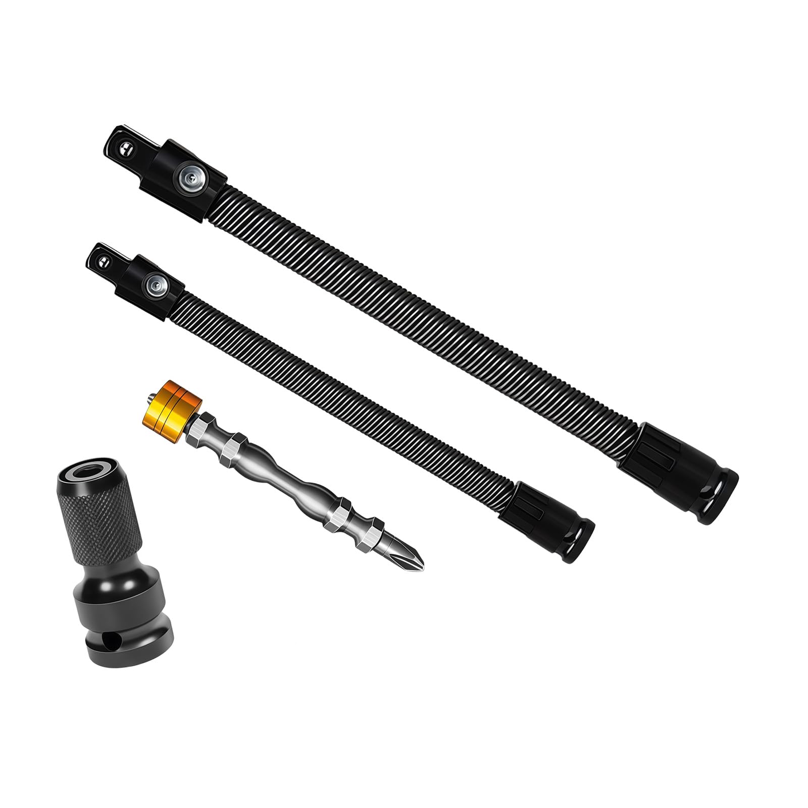 Nrvtre B 1/2 Inch Drive Adjustable Socket Adapter Extension Tool Featuring Easy Attachment For Simple Tool Swaps Ergonomic Flexible Extension