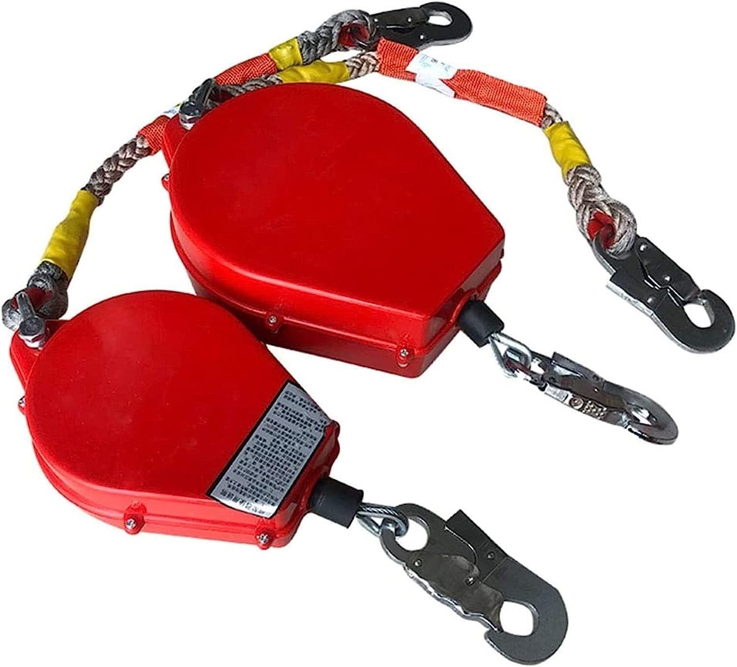 Cable de línea de Vida autorretráctil con Gancho de Acero, Eslinga anticaídas para construcción petroquímica, Barcos y Escalada - Capacidad de 200 kg, 10 m de Longitud (Talla única de 15 m)