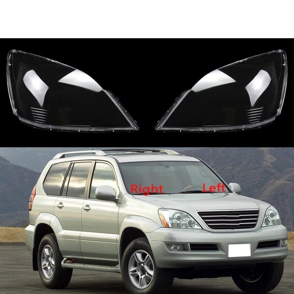 Coche Lámpara Cubierta Para Lexus GX270 GX400 GX460 GX470 2004~2008 2009 Cubierta Lente Faro Coche Pantalla Lámpara Tapas Lámpara Cristal Carcasa Faro Coche(Izquierda)